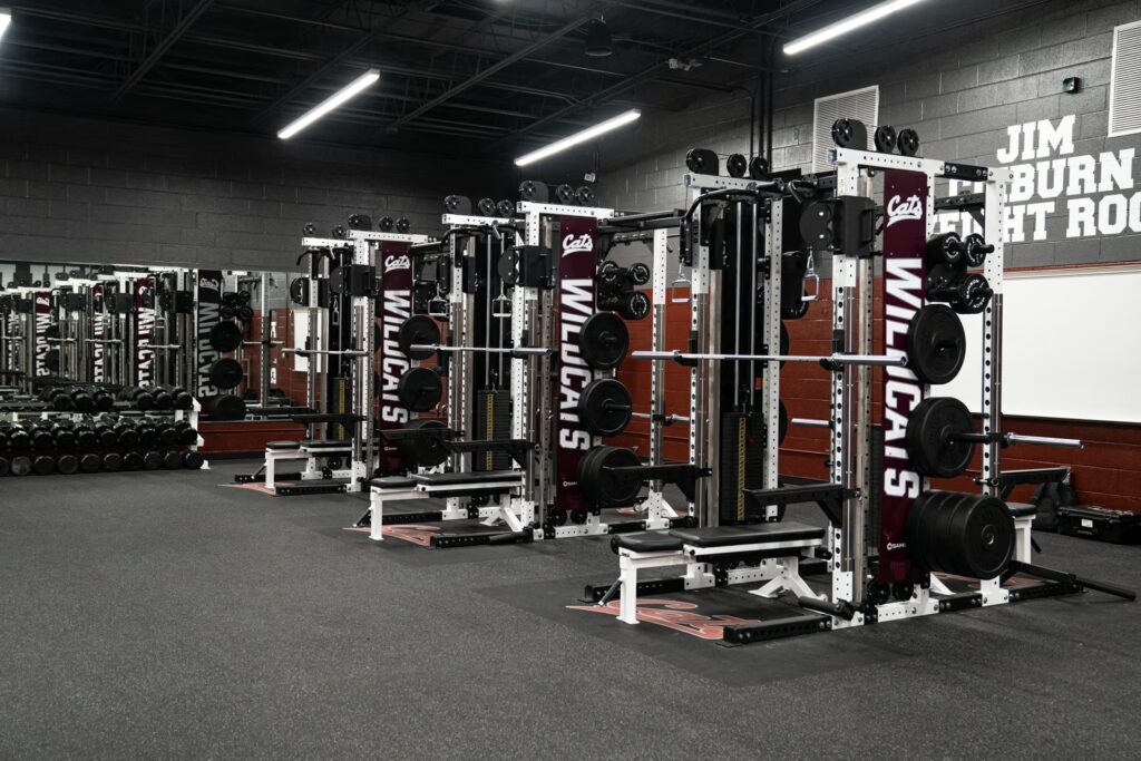 Calallen High School weight room in Corpus Christi, Texas